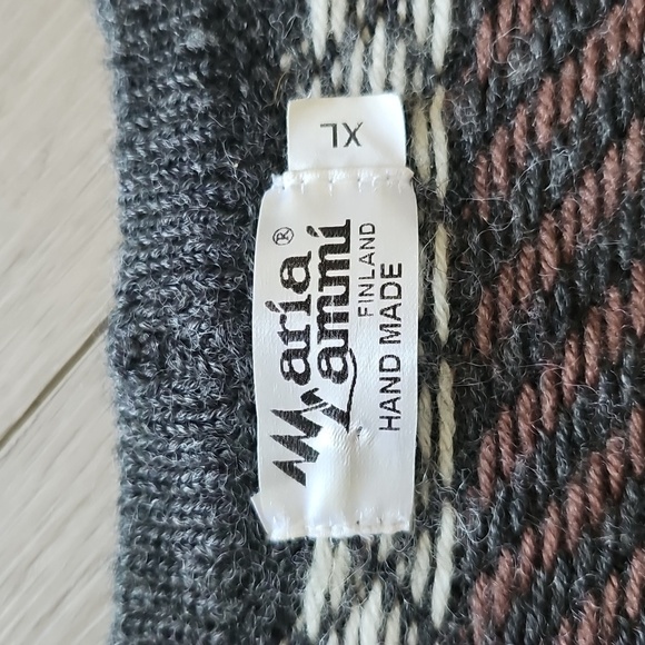 Maria Lammi Merino Wool Handmade Finnish Knit Sweater Vest, XL - Picture 5 of 14